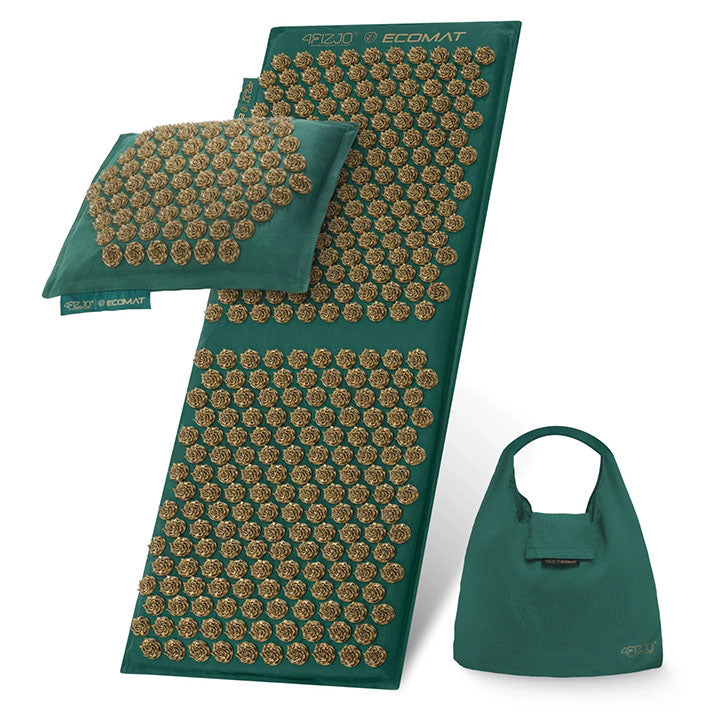 Akupresūrinis kilimėlis su pagalve ir krepšiu