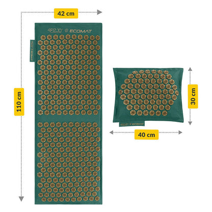 Akupresūrinio kilimėlio ECO ir pagalvėlės išmatavimai