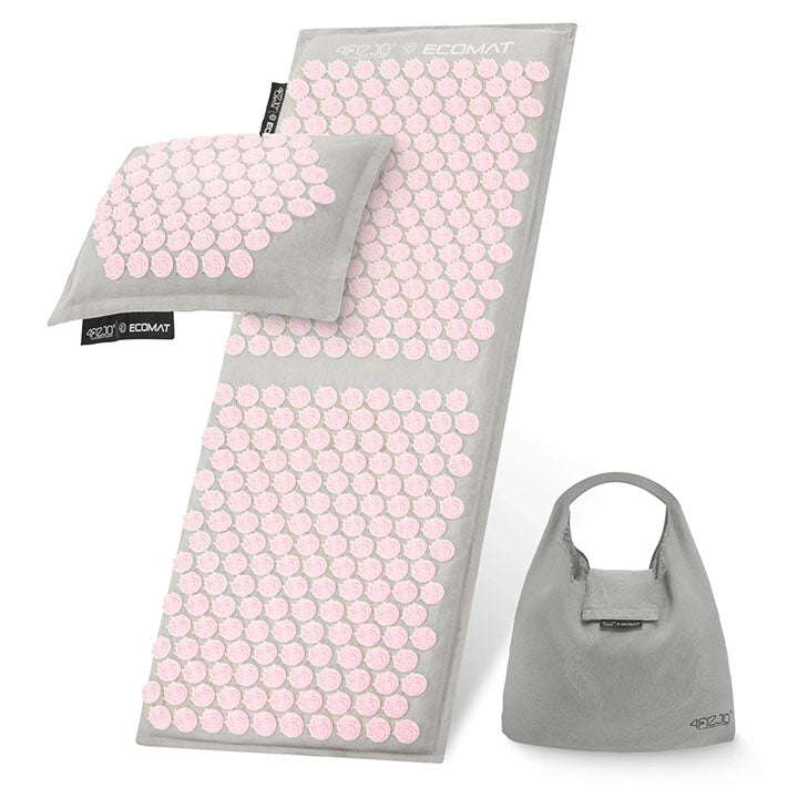 Akupresūros kilimėlis nugarai su pagalve ir krepšiu