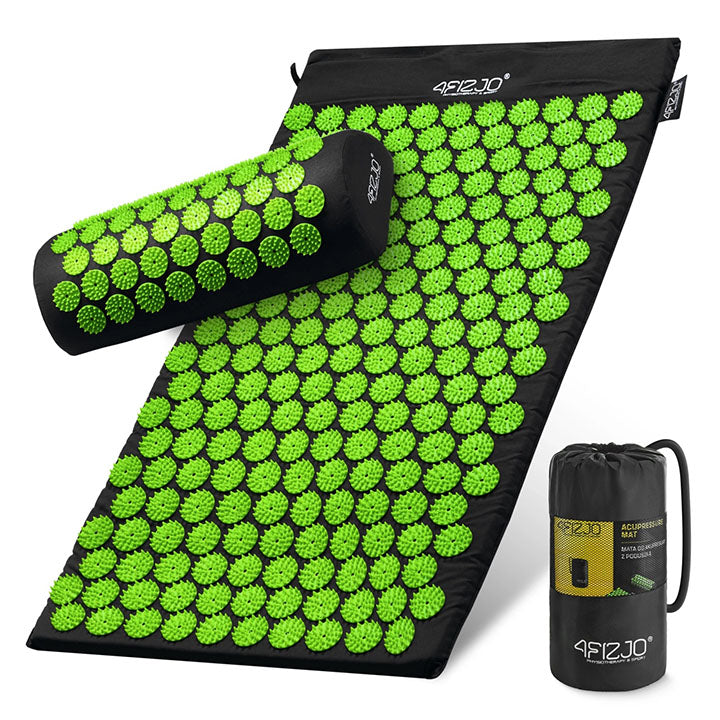 Akupunktūrinis kilimėlis su pagalve ir krepšiu
