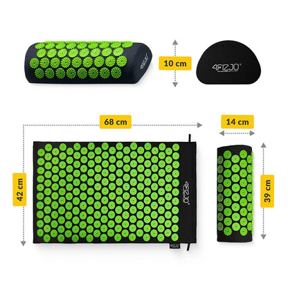 Akupunktūrinio kilimėlio su spygliuota pagalve dydis