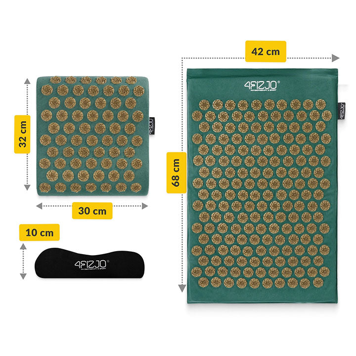 Ergo akupunktūrinio masažinio kilimėlio ir pagalvės išmatavimai