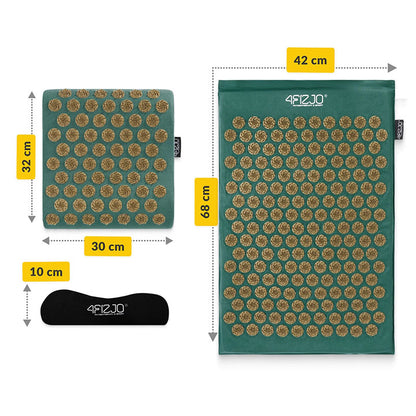 Ergo akupunktūrinio masažinio kilimėlio ir pagalvės išmatavimai