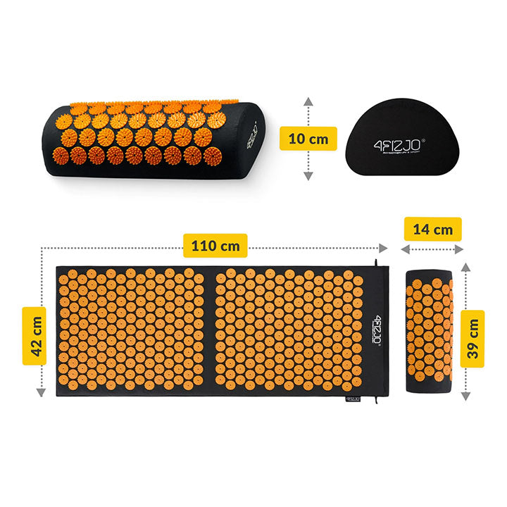 Akupunktūrinio masažo kilimėlio su spygliuota pagalvėle matmenys