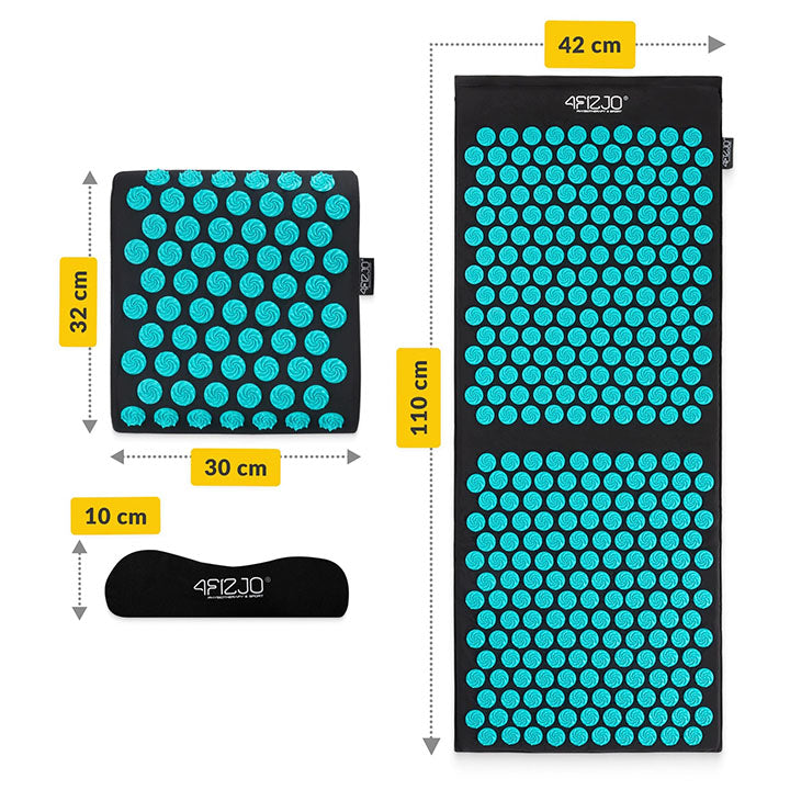 Akupunktūros kilimėlio su pagalve matmenys