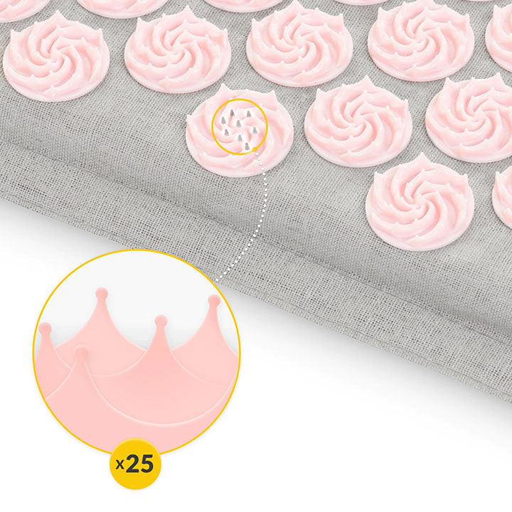 Akupunktūros masažinio kilimėlio ECO spygliukai yra aštrūs