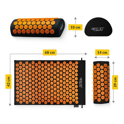 Kilimėlio nugarai su spygliuota pagalvėle matmenys