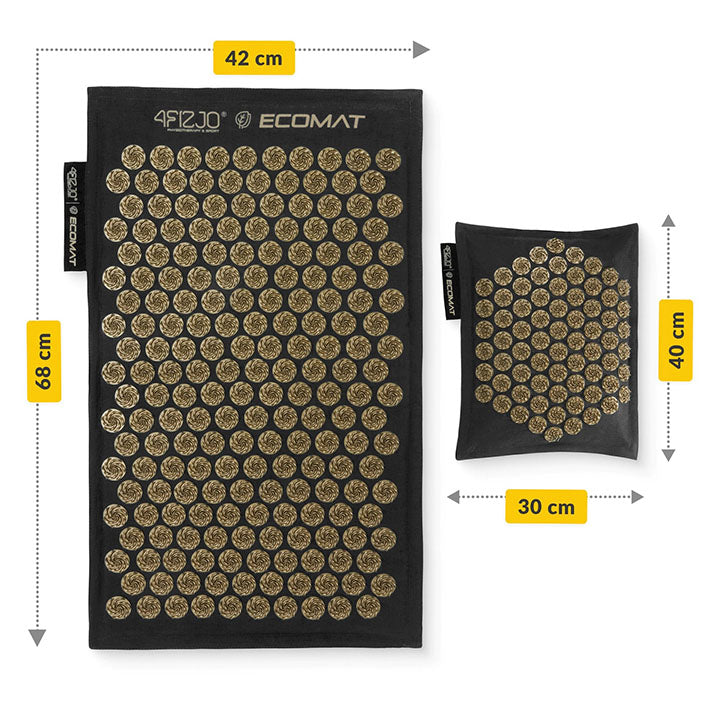Ekologiško masažinio kilimėlio nugarai su pagalve matmenys
