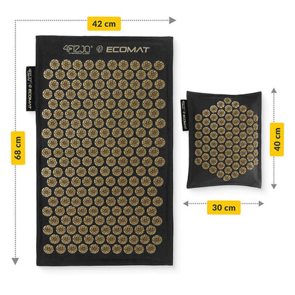 Ekologiško masažinio kilimėlio nugarai su pagalve matmenys