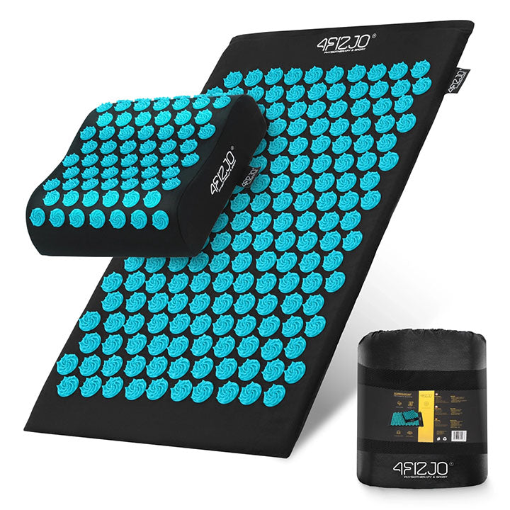 Masažo kilimėlis su pagalve ir krepšiu